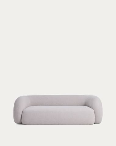 Martina grey bouclé 3-seater sofa 246 cm FSC Mix Credit