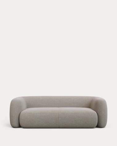 Martina stone-coloured bouclé 3-seater sofa 246cm FSC Mix Credit