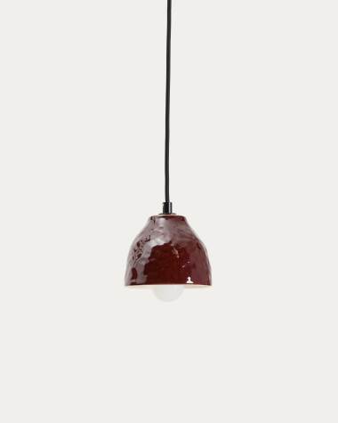 Drava ceiling lamp in burgundy ceramic