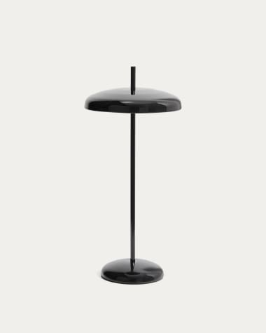 Porte black aluminium portable table lamp