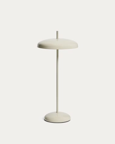 Porte light grey aluminium portable table lamp