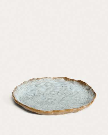 Alenia brown ceramic dinner plate