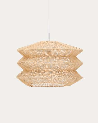 Paralume per lampada da soffitto Dakit di rattan con finitura chiara 60 x 39 cm