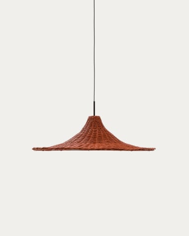 Kap voor Bladia plafondlamp van rotan met terracotta afwerking Ø70 cm