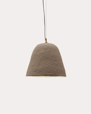 Lisora ceiling lamp in brown papier-mâché Ø35cm