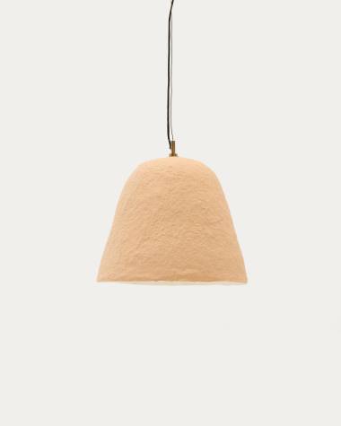 Lisora ceiling lamp in beige papier-mâché Ø35cm