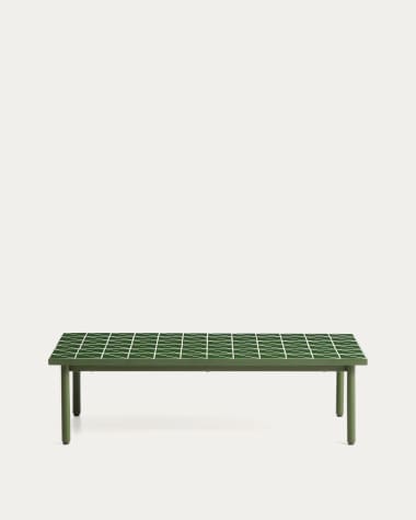 Gilma fire-retardant 2-seater sofa in thick green corduroy with black-finish legs 170cm