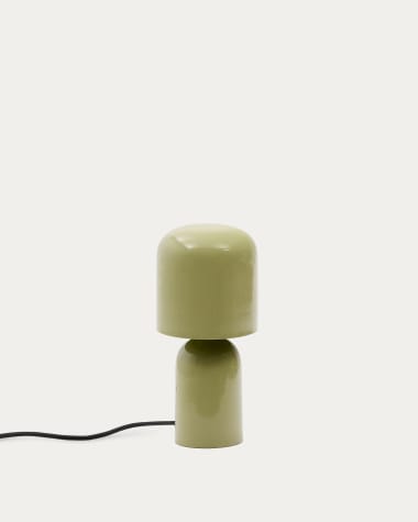 Monze table lamp in light green painted metal