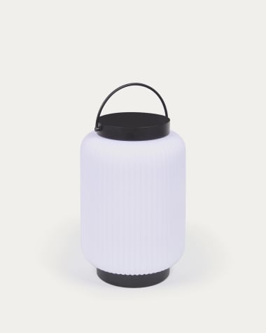 Verona outdoor table lamp in polythene and metal with black finish