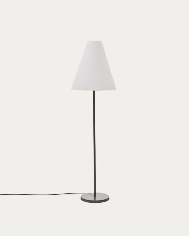 Navat floor lamp with a metal base in a green painted finish