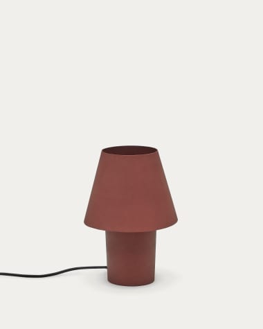 Canapost table lamp in metal with a terracotta painted finish
