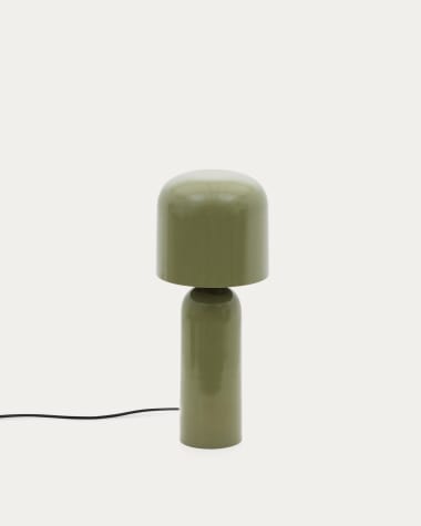 Monze table lamp in green painted metal