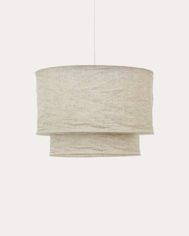 Mariela linen ceiling lamp shade in a beige finish Ø 60 x 40 cm