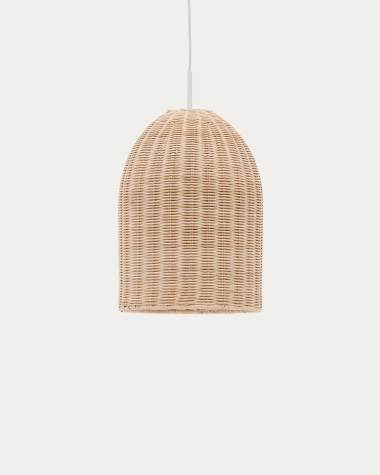 Druciana rattan ceiling lamp shade in a natural finish, Ø 25 cm
