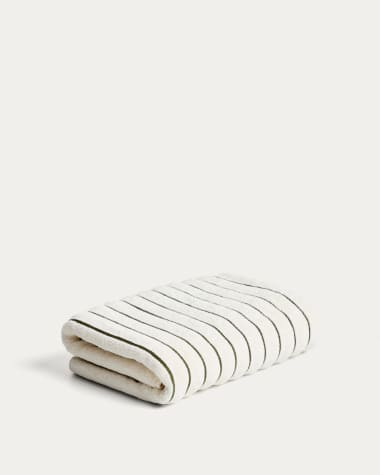 Merade cotton bathmat with orange stripes 50 x 80cm