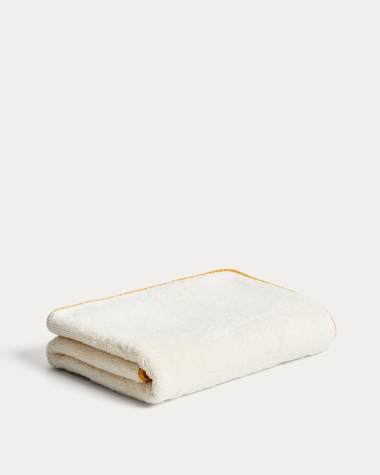 Dorane 100% cotton hand towel with yellow stripes 30 x 50cm