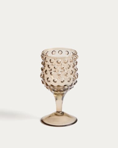 Evoria drinking glass with brown relief 31 cl