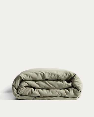 Sirale 100% cotton sateen pillowcase with washed green finish 45 x 110cm