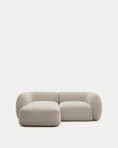 Martina stone-coloured chenille cushion 60 x 52 cm