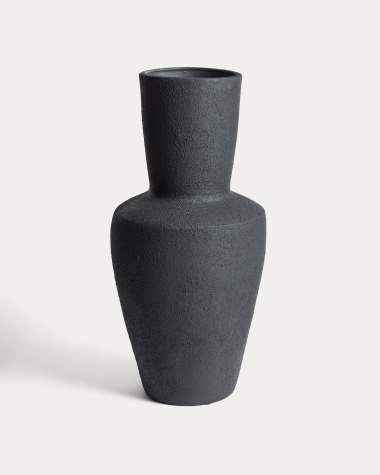 Nerun black terracotta vase 46 cm