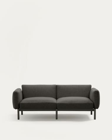 Sorells kidney cushion in grey 75 x 28 cm
