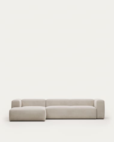 Blok beige chenille cushion 60 x 60cm