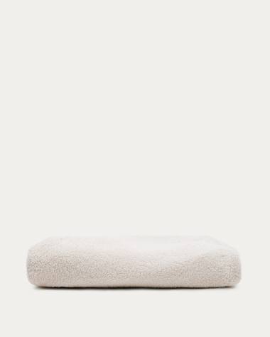 Kaeli footrest cover in green bouclé Ø 90 cm