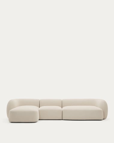 Martina ecru chenille cushion 47 x 36cm