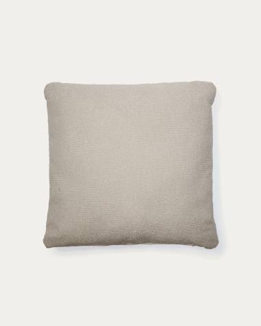 Martina fire-retardant green chenille cushion 47 x 36 cm