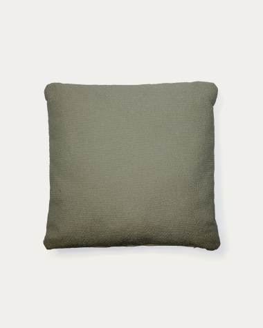 Martina fire-retardant ecru chenille cushion 47 x 36 cm