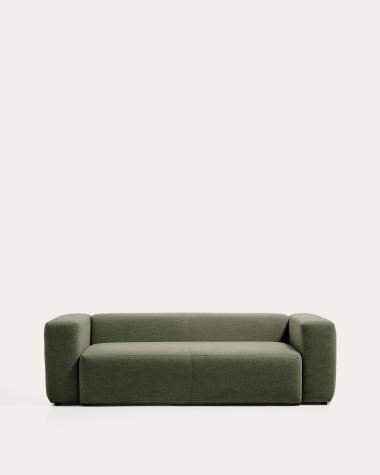 Blok moss green chenille cushion 40 x 60cm