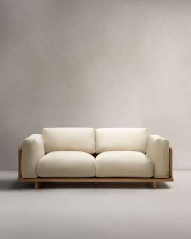 Divano Oaq 3 posti beige 225 cm FSC Mix Credit