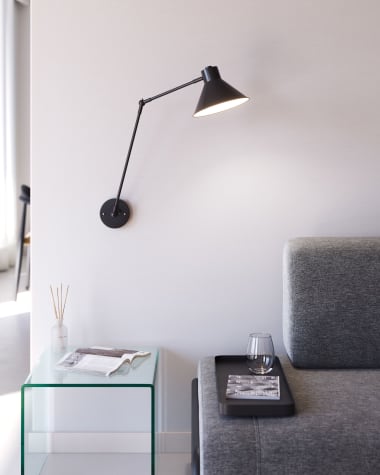 Dione wall lamp black