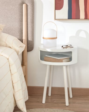 White Kurb B side table Ø 40 cm