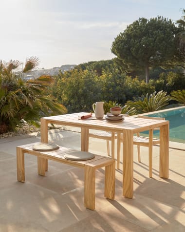 Victoire solid teak outdoor table 160 x 90 cm