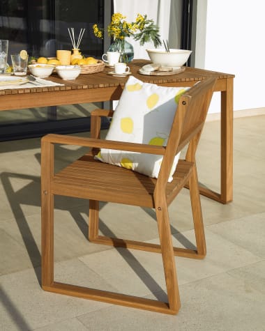 Emili solid acacia garden chair FSC 100%