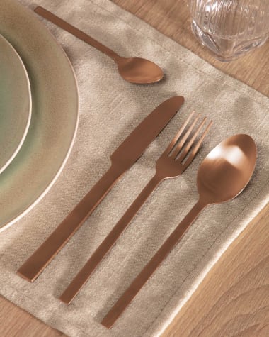 Kelda 16-piece cutlery set rose gold