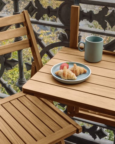 Amarillis folding balcony table made from solid acacia wood, 40 x 42 cm FSC 100%