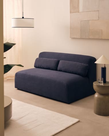 2 seater sofa module in blue, 150 cm