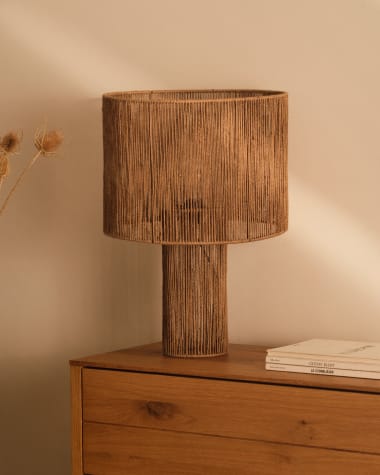 Pontos table lamp in jute with a natural finish