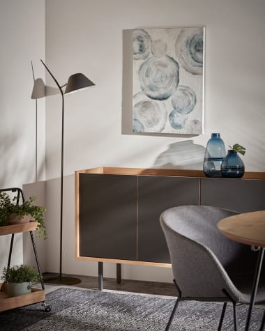 Aurelia floor lamp in steel with black finish