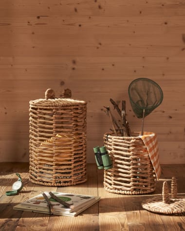 Venezia set of 2 natural fibre children's baskets 40cm / 50cm