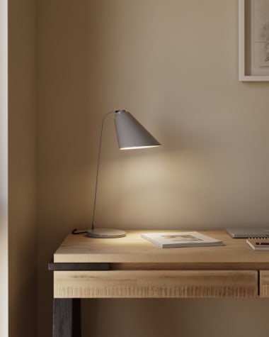 Tipir table lamp in steel with grey finish