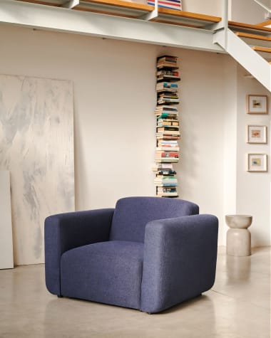 Neom modular armchair in blue FSC Mix Credit