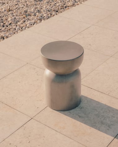 Garbet round cement side table, Ø 32 cm