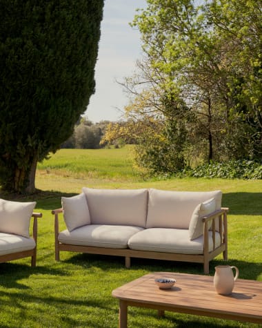 Sacova 2 seater sofa, made from solid eucalyptus wood 195 cm