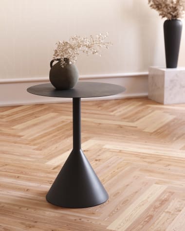 Yinan side table Ø 48 cm black