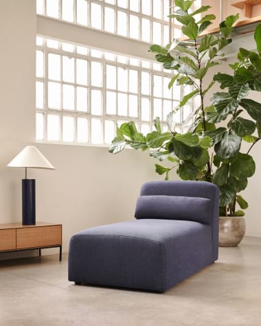 Neom chaise module in blue, 152 x 75 cm