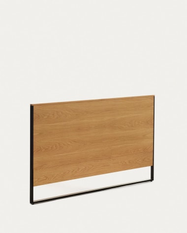 Tête de lit Taiana en placage de chêne et pieds en acier finition noire 160 cm
