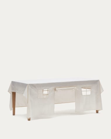 Tovaglia casetta dei giochi Temis 100% cotone bianco 230 x 210 cm